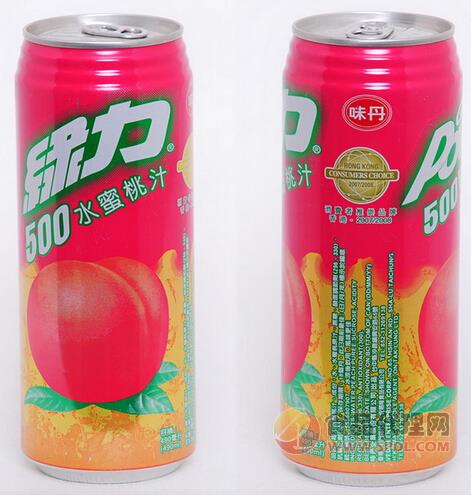 绿力水蜜桃果汁饮料490ml