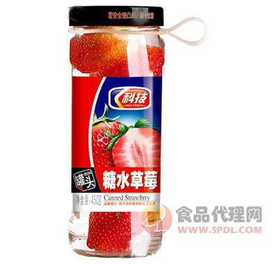 湘江450g科技糖水草莓罐头