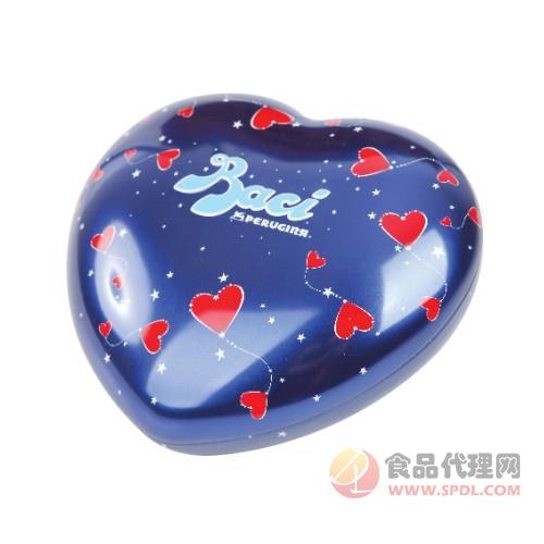 芭喜蓝色浪漫心型盒装榛仁夹心巧克力粒28.6g