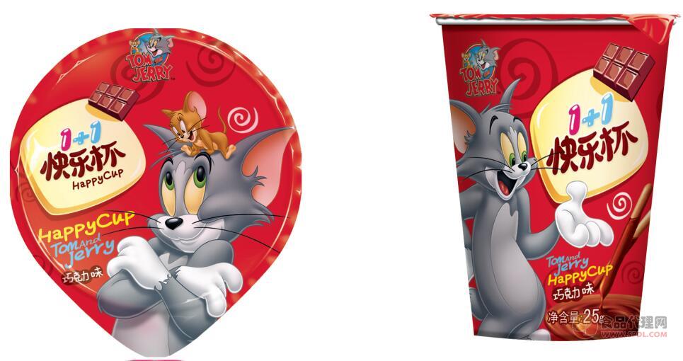 猫和老鼠1+1快乐杯脆棒25g巧克力味