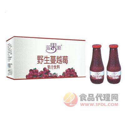 蓝果源野生蔓越莓果汁饮料350mlx8瓶