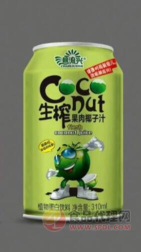 潮流兴生榨果肉椰子汁卡通版310ml