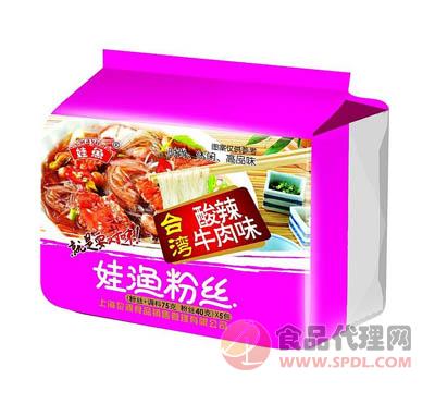 娃鱼粉丝台湾酸辣牛肉味40gx5包