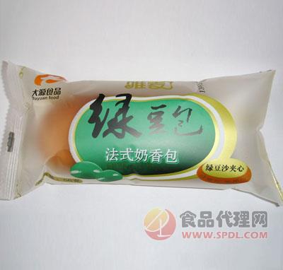 大源绿豆沙夹心法式奶香包108g