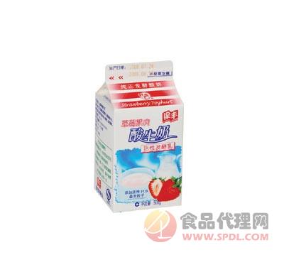 梁丰草莓酸牛奶500ml