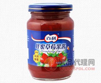 “百利”蜂蜜草莓果酱340克×12瓶