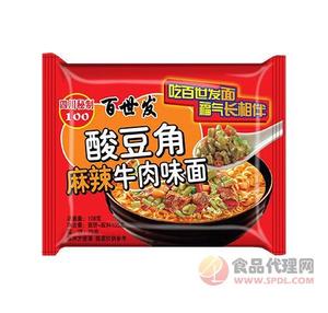 百世发酸豆角牛肉面袋装