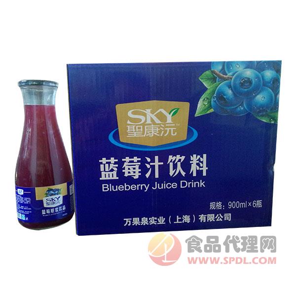 聖康沅蓝莓汁饮料900mlX6瓶