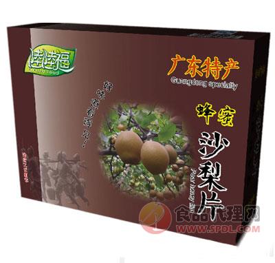 陆陆福蜂蜜梨片包装盒500g