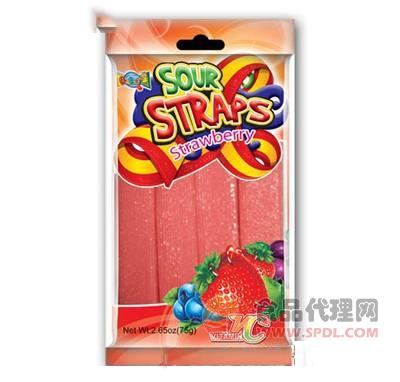 佳百特酸条糖系列草莓味75g/袋