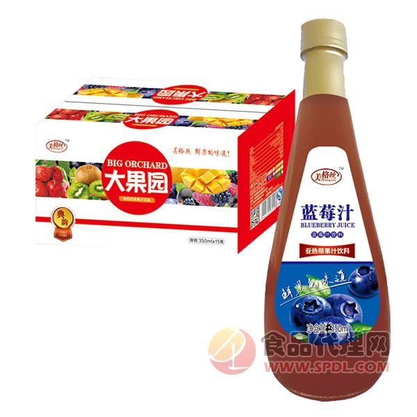 美格丝大果园蓝莓汁饮料350mlX15瓶