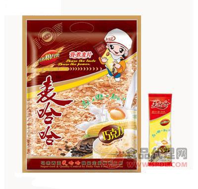 佰津麦哈哈巧克力味营养麦片600g/袋