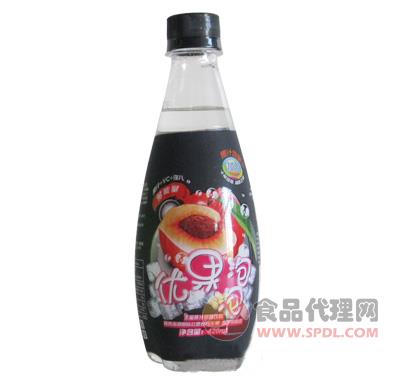 三江雪优果泡泡水蜜桃汁碳酸饮料420ml