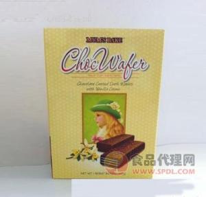 港龙港货曼仕比巧克力威化饼香草味120g/盒