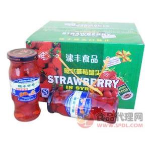 涞丰256g糖水草莓罐头