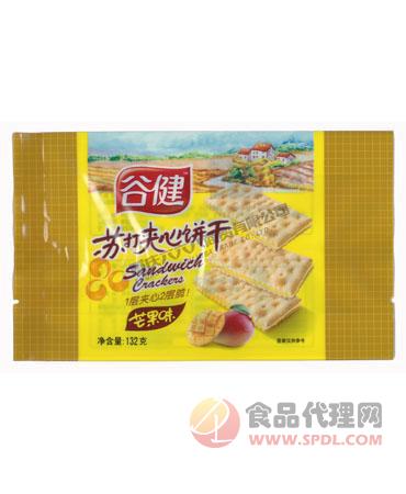 谷健苏打夹心饼干芒果味132g/袋