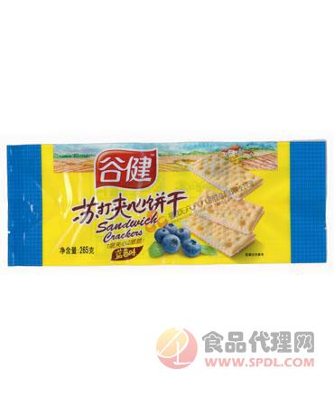 谷健苏打夹心饼干蓝莓味265g/袋