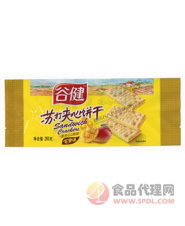 谷健苏打夹心饼干芒果味265g/袋