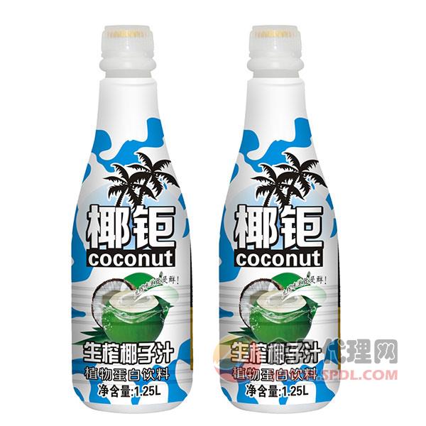 椰矩生榨椰子汁植物蛋白饮料1.25L