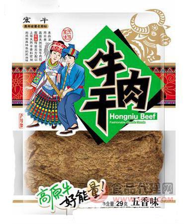 宏牛牛肉干五香味58g/袋