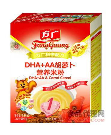 方广DHA+AA胡萝卜营养米粉盒装