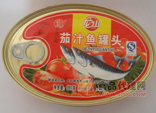 龙山茄汁鱼罐头397g/罐