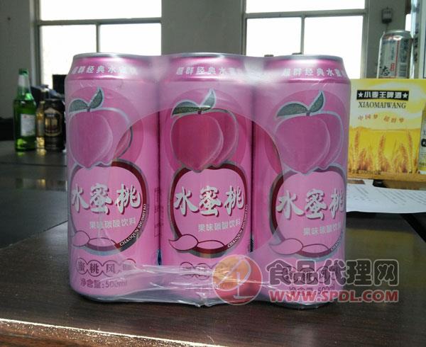 青岛青瑞-水蜜桃果味碳酸饮料-500ml