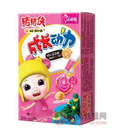 成长动力草莓猴菇甜心饼干50g/盒