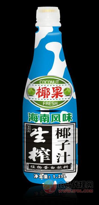 椰果果肉生榨椰子汁1.25L/瓶