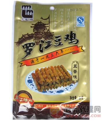 乐明罗江豆鸡80g/袋