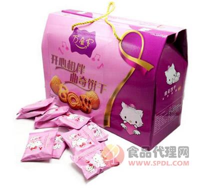 万豪客牛油曲奇(-粉色卡通猫咪)盒装饼干