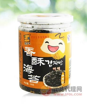 海多味香酥海苔咖喱味30g/罐