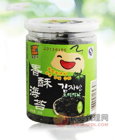 海多味香酥海苔原味30g/罐