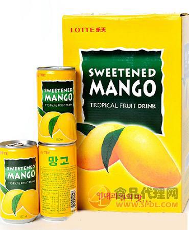 雅雅乐天芒果汁mango汁饮罐装