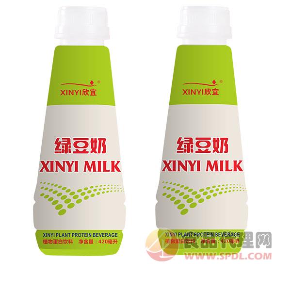 欣宜 绿豆奶 植物蛋白饮料 420ml
