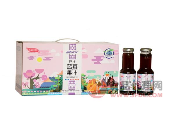 蓝韵森林幸福食客蓝莓果汁-(260mlX8瓶)---大箱（260mlX20瓶）