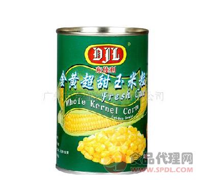东佳利金黄超甜玉米粒罐头罐装