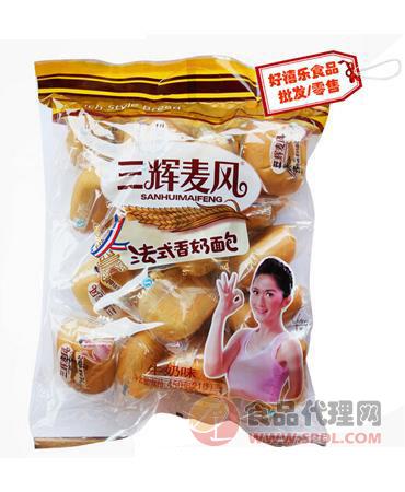 禧乐三辉麦风法式香奶面包牛奶味袋装