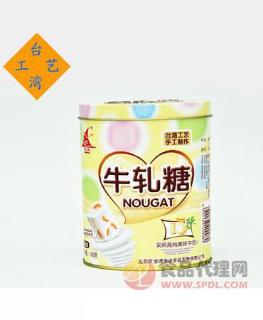 台湾工艺 原味牛轧糖168g/铁桶