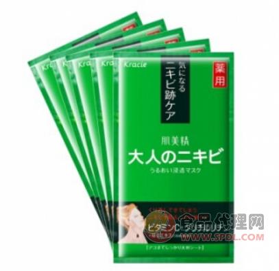 日本肌美精面膜-绿茶祛痘 5片