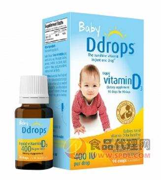 德国Ddrops 婴儿维生素D3滴剂 90滴补钙 2.5ml