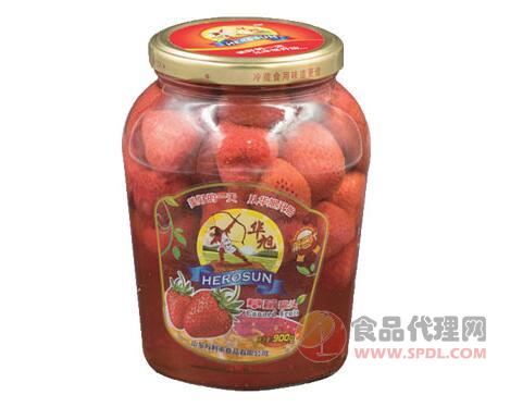 华旭草莓罐头900g