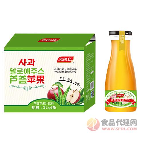 美格丝芦荟苹果汁饮料1Lx6瓶