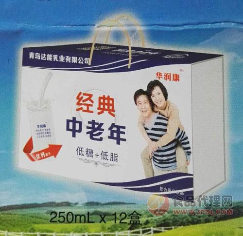 华润康经典中老年牛奶250ml×12盒