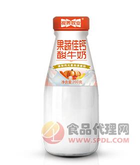 视界牧业果蔬佳钙酸牛奶200g