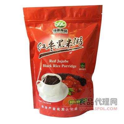 恒惠食品红枣黑米粥350g/袋
