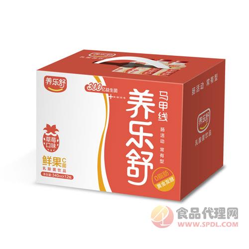 养乐舒鲜果乳酸菌340mlX12瓶草莓味