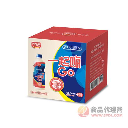 养乐舒一起嗨GO乳酸菌1000mlX6瓶草莓味