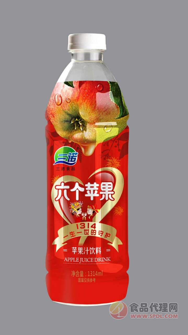 三诺苹果汁六个苹果428ml/瓶