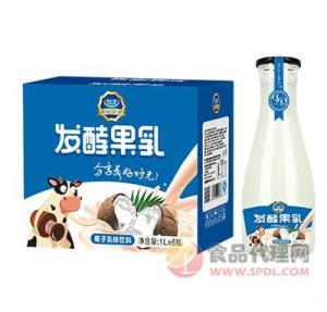 粒汁健发酵果乳饮料椰子乳味饮料1Lx6瓶